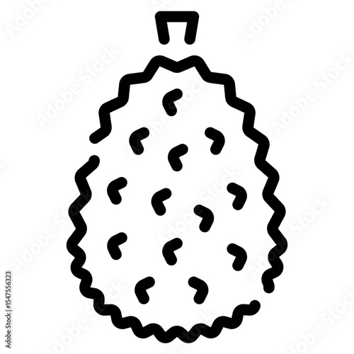Cempedak Fruit Icon Illustration