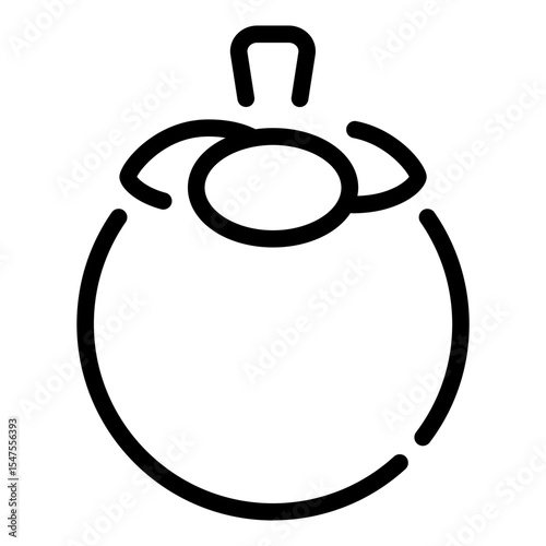 Mangosteen Fruit Illustration