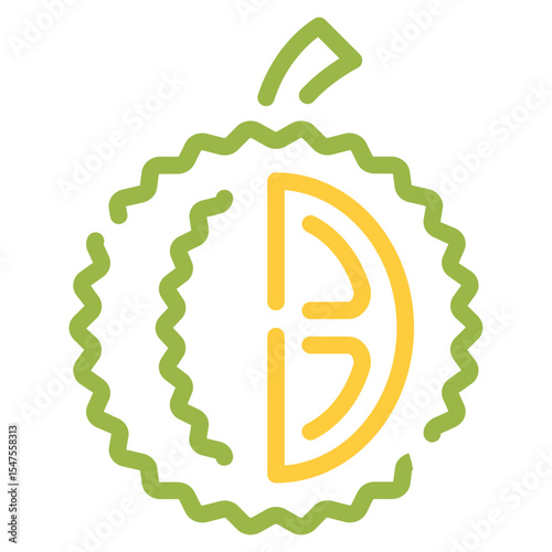 Durian Fruit Vector Illustration