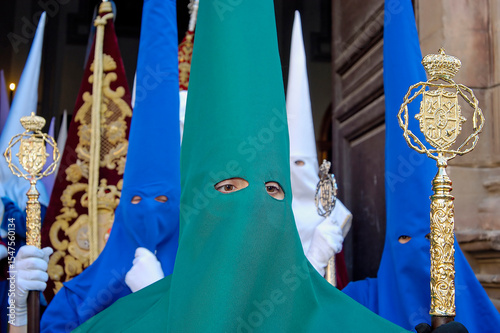 Participants also called Nazarenos of the Christian Semana Santa procession
