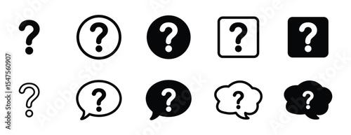 Question marks Icon set. Bubble question icon. vector illustration . 