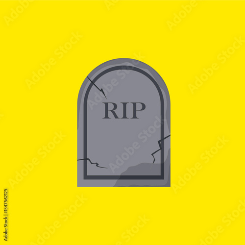 illustration of a decaying gravestone