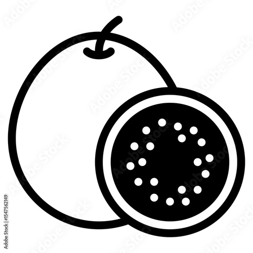 Passionfruit Icon Illustration