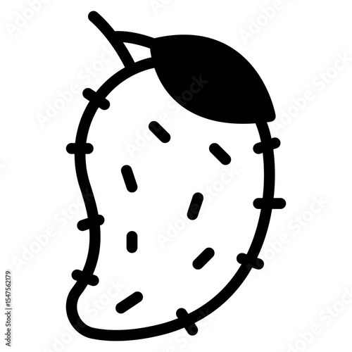 Soursop Fruit Vector Icon