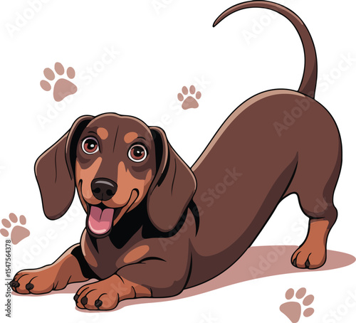 Playful Dachshund Transparent isolated