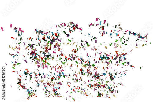 abstract composition resembling a fragmented map of the United States, formed by countless small, multicolored, angular shapes densely packed together, creating a textured and energetic visual effect