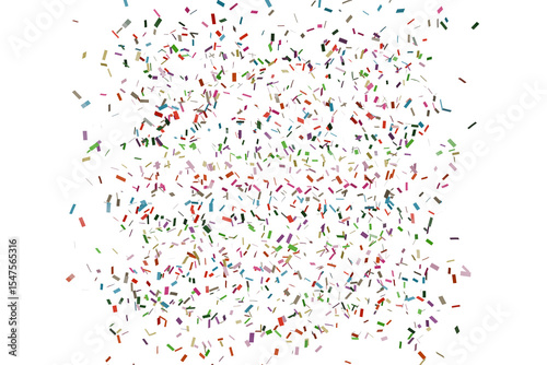 multicolored explosion of small, rectangular, pixelated fragments against. The fragments vary in size, color, and orientation, creating a sense of dynamic movement and energy. 