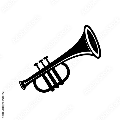 trumpet isolated on white background