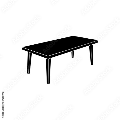 table isolated on white