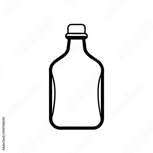 empty bottle isolated on white