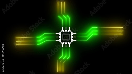 Futuristic AI Agent Network Protocol Communication Interface – Digital Circuit Lines Representing Internet Data Transmission and Artificial Intelligence on Transparent Background.