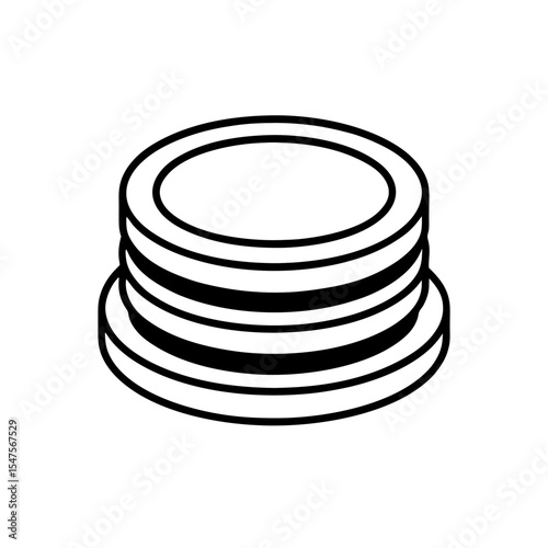coin stack icon on white background  .svg