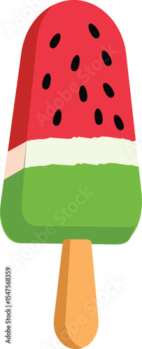 Wallpaper Mural Refreshing Watermelon Popsicle Summer Treat, Icy Delight Torontodigital.ca