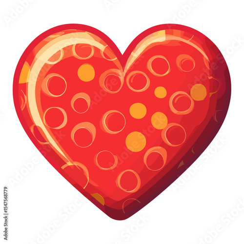 Carttoon heart icon food illustration heart-shaped vector