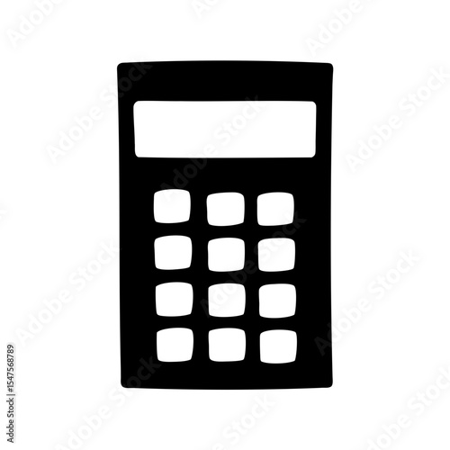Calculator silhouette, Calculator vector illustration, Calculator icon
