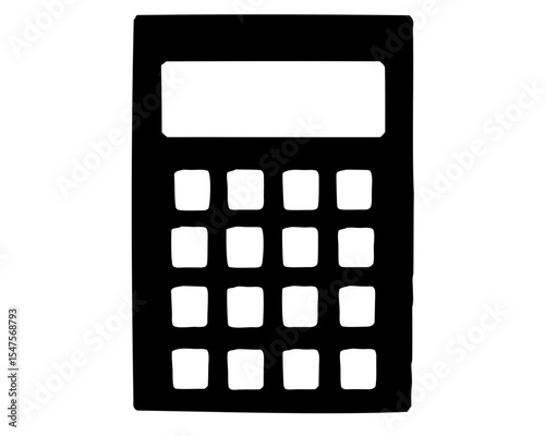 Calculator silhouette, Calculator vector illustration, Calculator icon