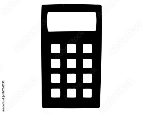 Calculator silhouette, Calculator vector illustration, Calculator icon