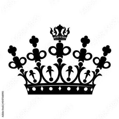 Silhouette vector tiara black vector
