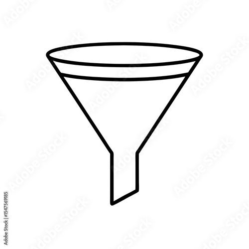 funnel filter icon on white background  .svg