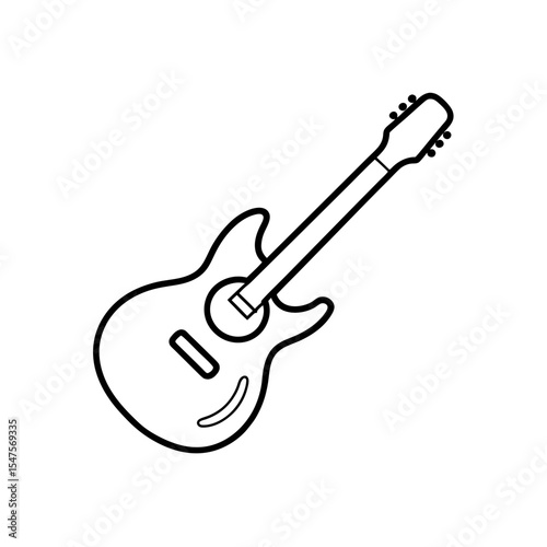 guitar icon on white background  .svg