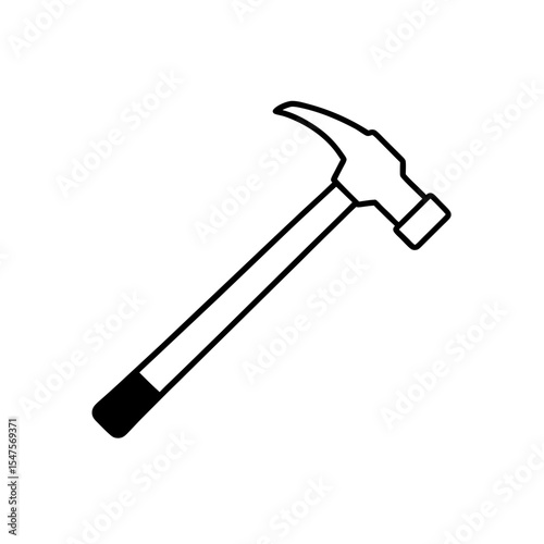 hammer icon on white background  .svg