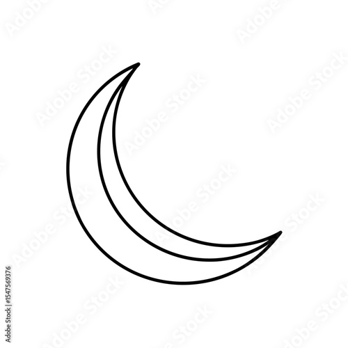 half moon icon on white background  .svg