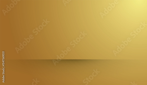 Elegant Golden Stage Background with Subtle Lighting for Product Display and Graphic Design Projects, Offering Warmth and Sophistication in a Minimalist Setting