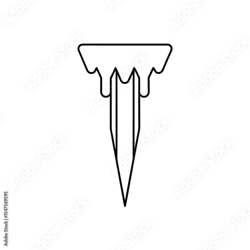 icicle icon on white background  .svg