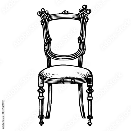 Hand drawn doodle individual chairs furniture illustration elegant vector
