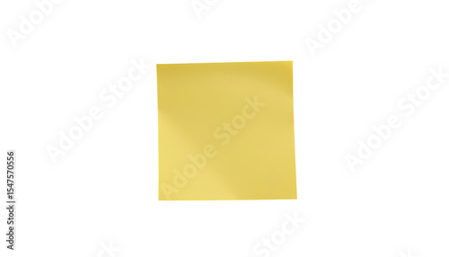 Yellow Sticky Post-It Note Isolated on Transparent Background – Office Stationery PNG
