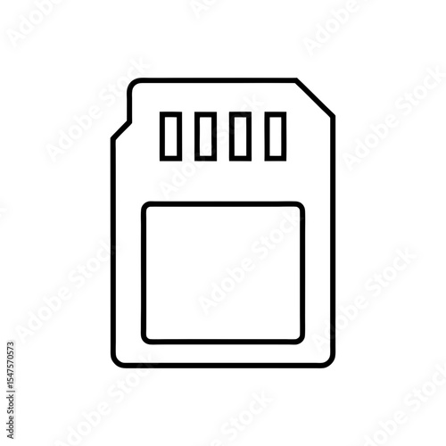 micro sd card icon on white background  .svg