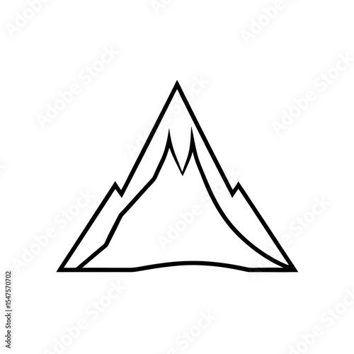 mountain peak icon on white background  .svg