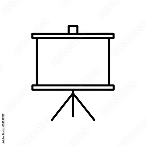 presentation board icon on white background  .svg
