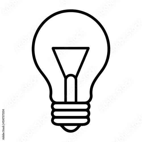 Icon of a lightbulb illustration minimalist simple vector