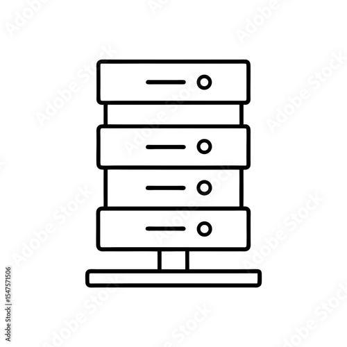 server rack icon on white background  .svg