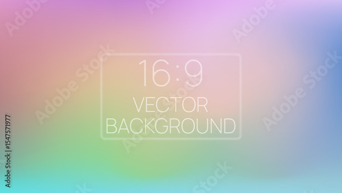 Soft Blur Transparent Gradient Mesh Background. Light Overlay Effect. Editable Vector for Posters, Branding, and Mobile UI. 16:9 Format.