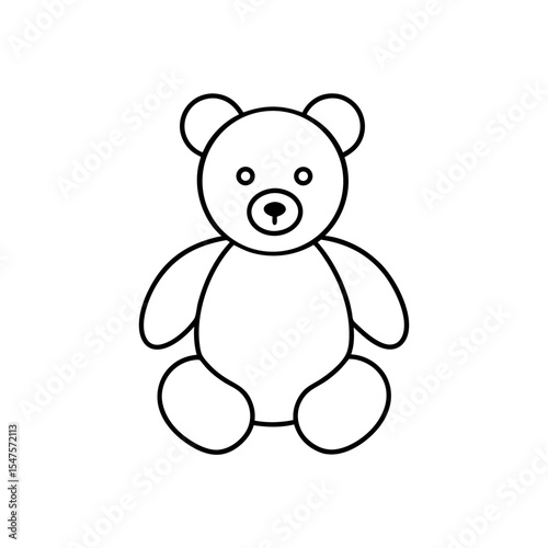 teddy bear icon on white background  .svg