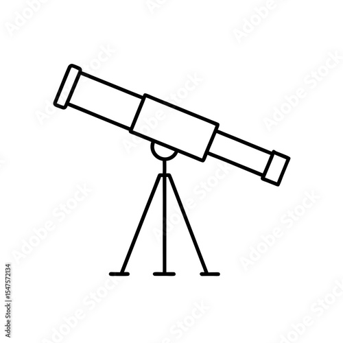 telescope icon on white background  .svg