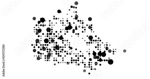 Canada Silhouette Appears In Circle Grid