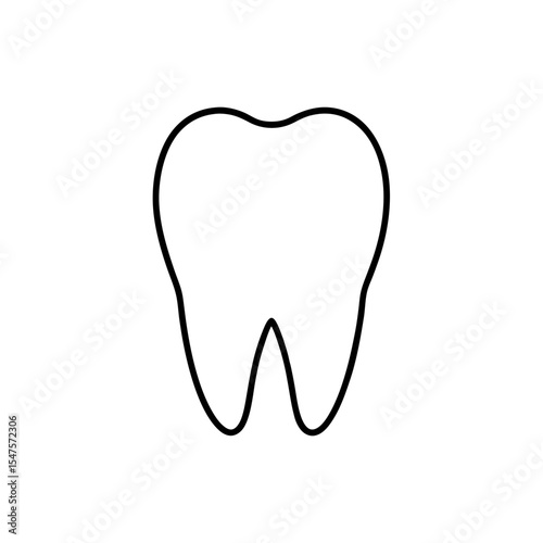 tooth icon on white background  .svg
