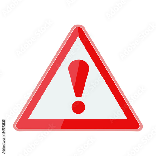 Warning sign symbol exclamation triangle vector