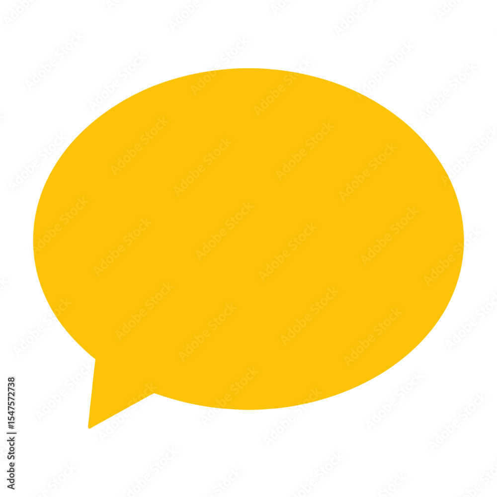 A yellow speech bubble icon color communication illustration vector A yellow speech bubble icon color communication illustration vector