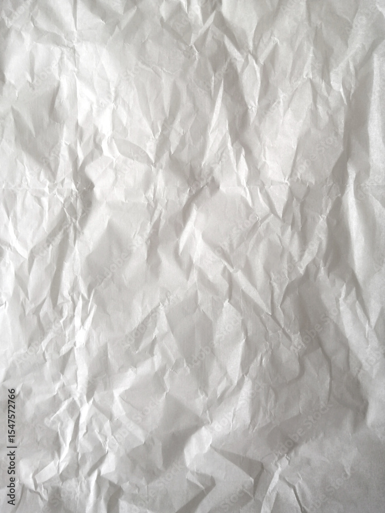 Fototapeta premium White Paper Texture background. Crumpled white paper abstract shape