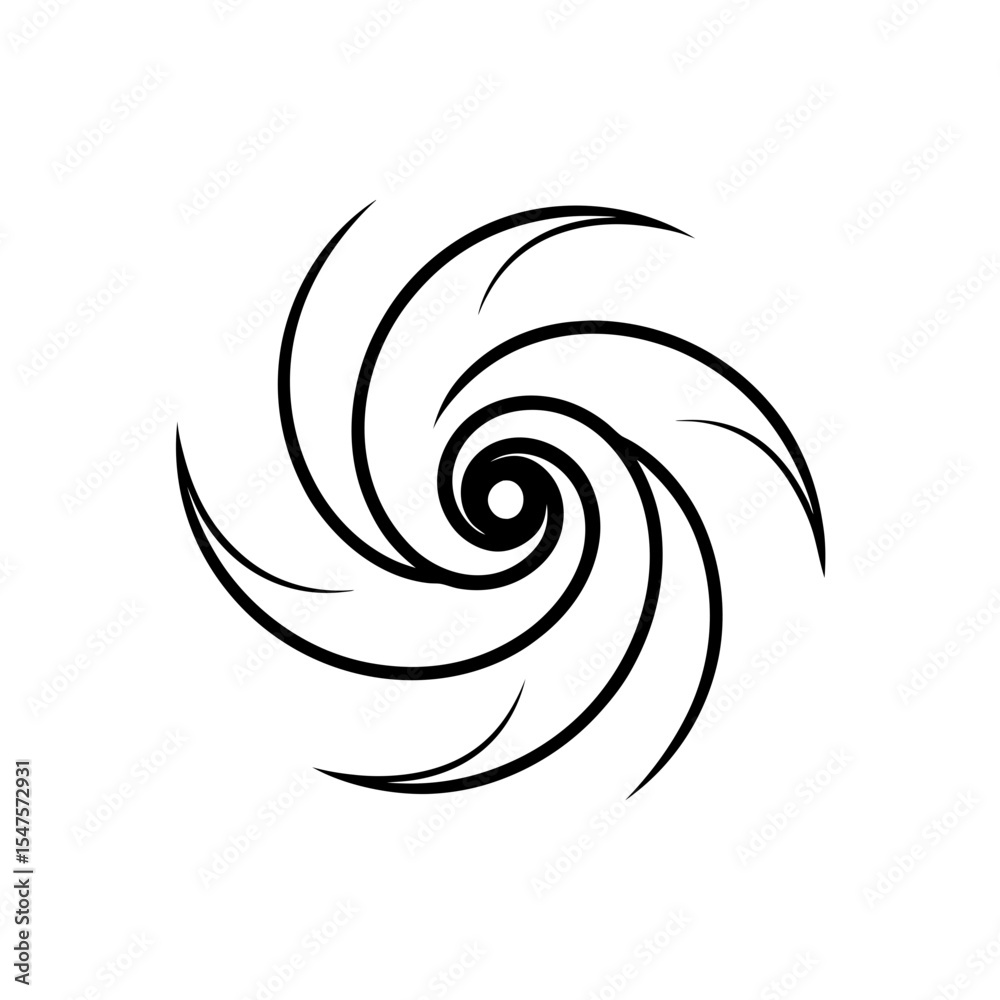 Fototapeta premium wind swirl icon on white background .svg