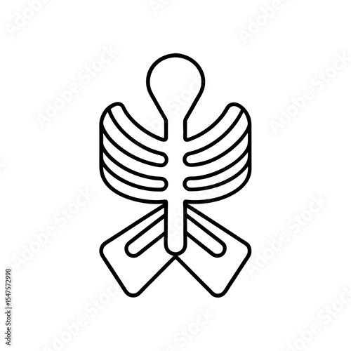 x ray icon on white background  .svg