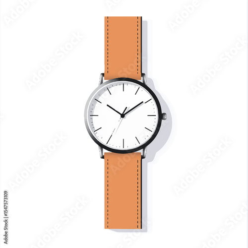 a cute wristwatch with leather