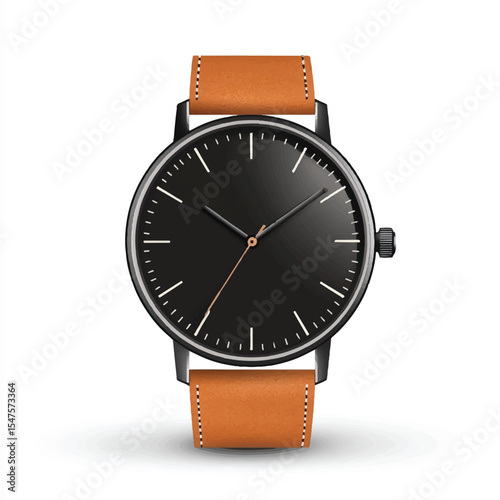 a cute wristwatch with leather