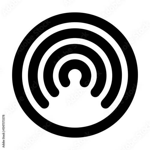 Redio circle icon minimalist vector