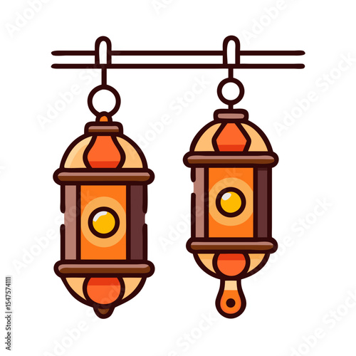 lantern on a white background