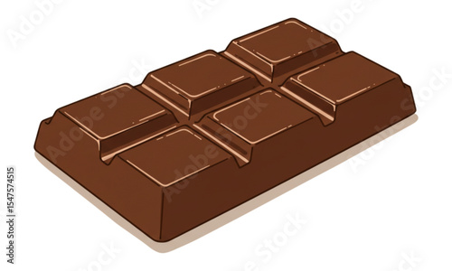 chocolate bar on white background